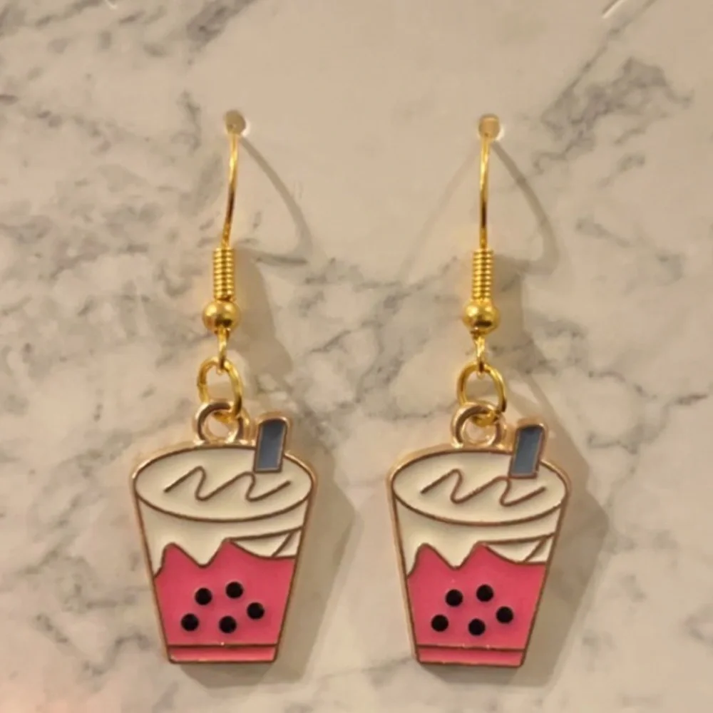 🔴Handmade Boba Earrings🧋 - Picture 2 of 3
